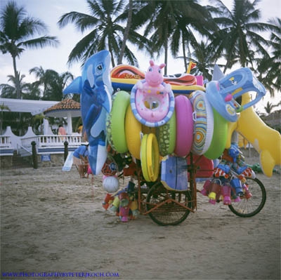 Beach vendor bicycle, Ricon de Guayabitos,Nayarit, mexico