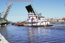 click for larger image towboat, Des Plaines River, Joliet, IL